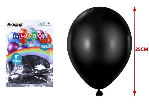 Globo Látex R9 x 100UNI NEGRO