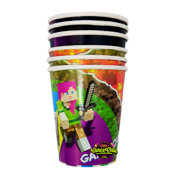 vaso polipapel minecraft x6 p.e