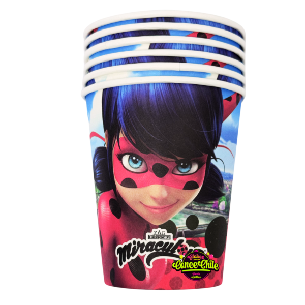 VASO x6  LADY BUG MIRACULOUS