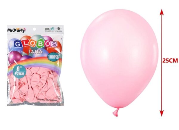 Globo Látex R9 x 100UNI Rosa claro