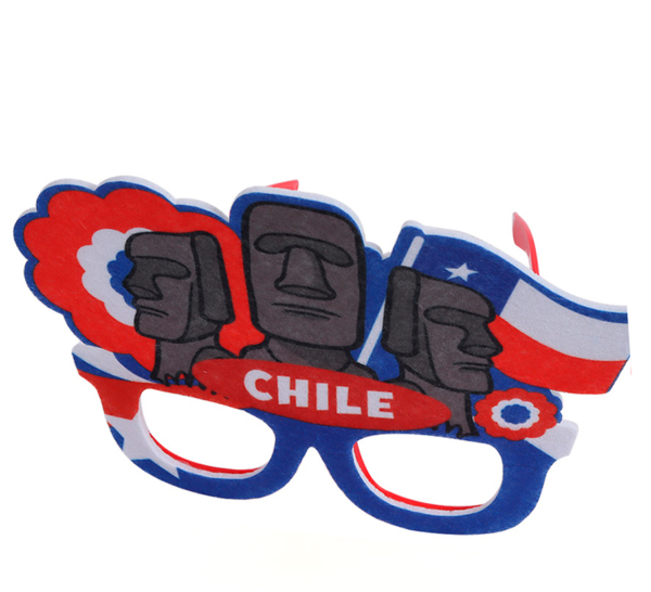 GAFAS MOAI BANDERA DE CHILE