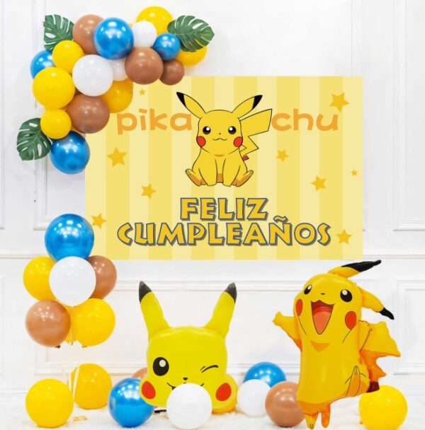 SET ARCO GLOBOS PIKACHU 34PCS