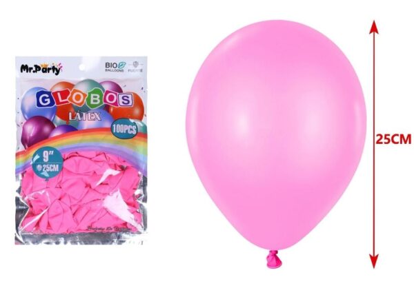 Globo Látex R9 x 100UNI Rosado intenso