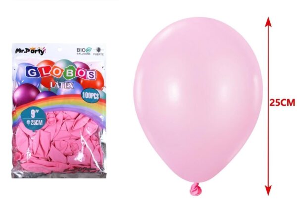 Globo Látex R9 x 100UNI Rosado