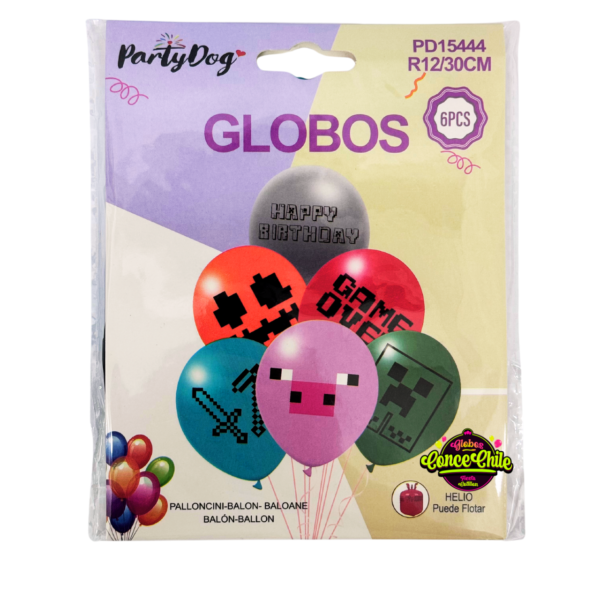 GLOBOS 6PCS MINECRAFT