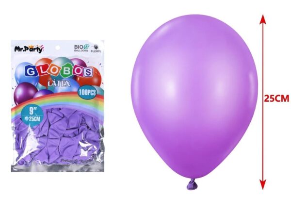 Globo Látex R9 x 100UNI Morado