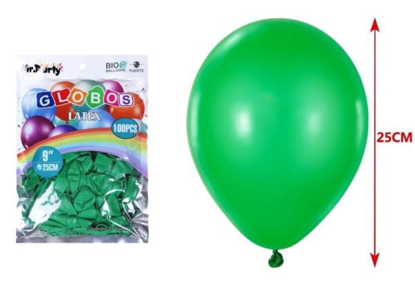 Globo Látex R9 x 100UNI Verde