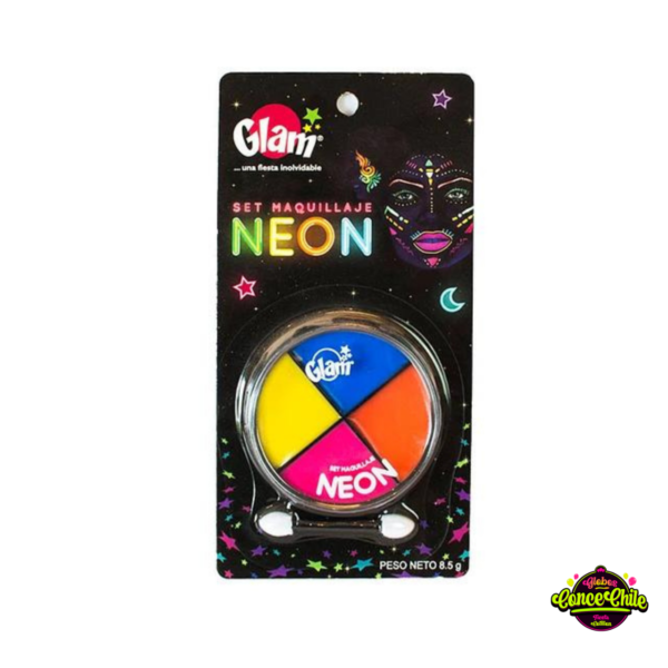 SET MAQUILLAJE NEON 4 COLORES