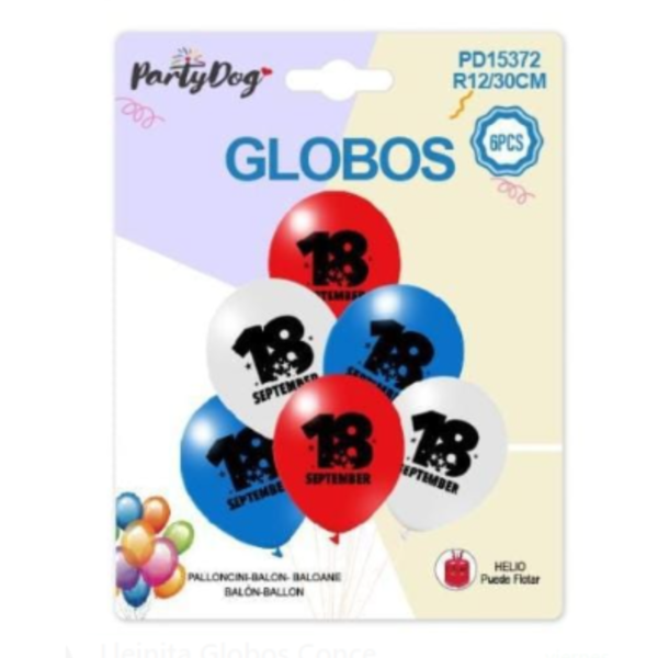 GLOBO LATEX 18SEP 6PCS