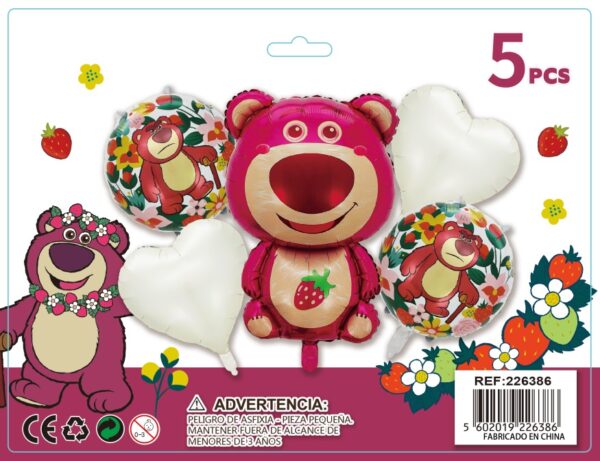 SET GLOBOS METALICOS LOTSO 5PCS