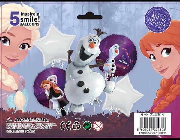 SET GLOBOS METALICOS FROZEN 5PCS