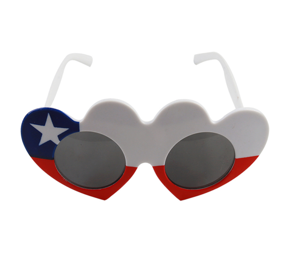 GAFAS CORAZON BANDERA CHILENA