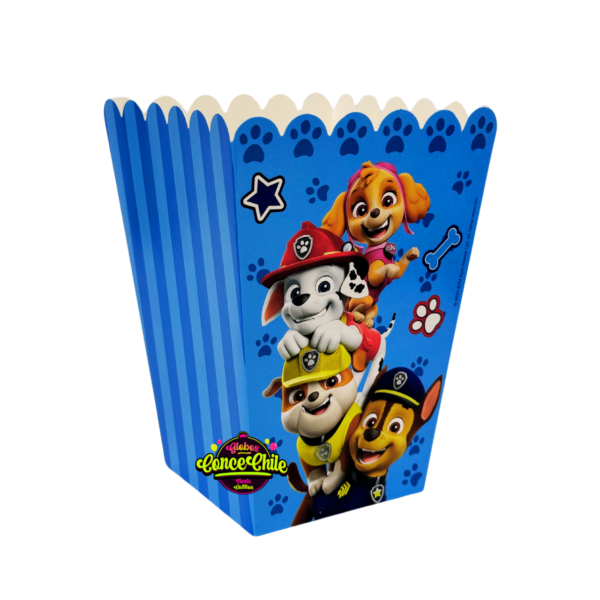 Set 6 cajitas pop corn paw patrol bp