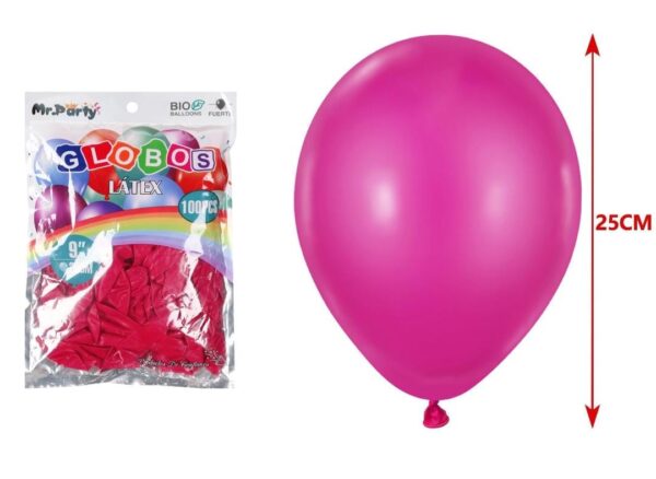 Globo Látex R9 x 100UNI FUCSIA