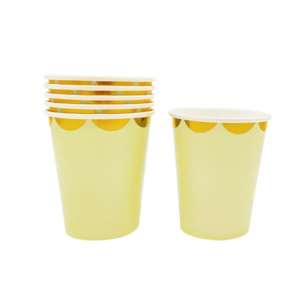 VASO AMARILLO PASTEL 6UNI