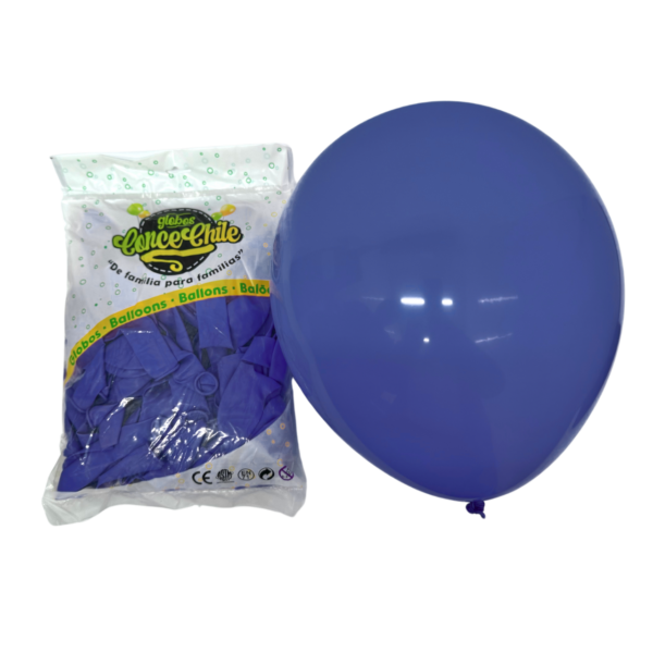 GLOBO LATEX R12 100UNI COLOR AAZUL NAVAL