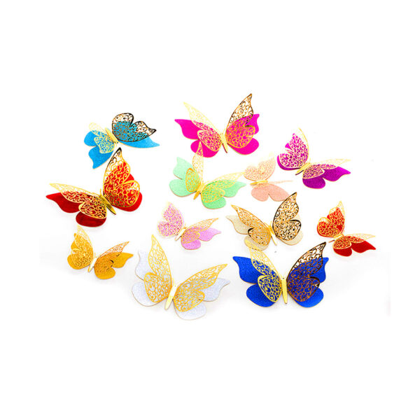 DECO MARIPOSAS MIX COLORES 12UNI