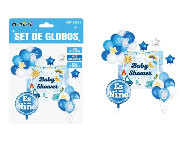 SET DE GLOBOS PENDON NIÑO 27 UNI