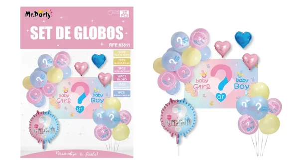 SET DE REVELACION GIRL BOY 22 PCS