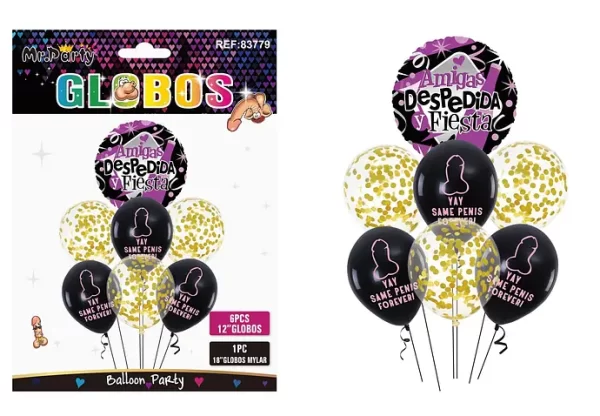 SET GLOBOS LATEX Y METALICO DESPEDIDA 7UNI