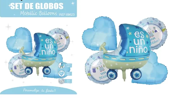 SET GLOBO METALICOS ES UN NIÑO 5UNI