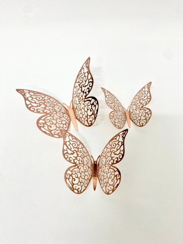 DECO MARIPOSAS ROSA GOLD 12 UNI