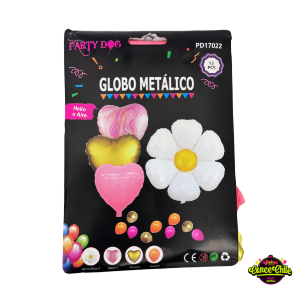 SET GLOBOS FLOR