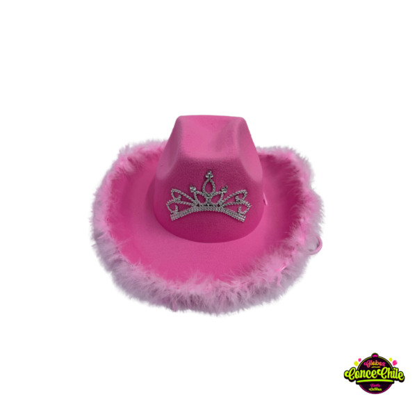 SOMBRERO VAQUERO CORONA ROSADO