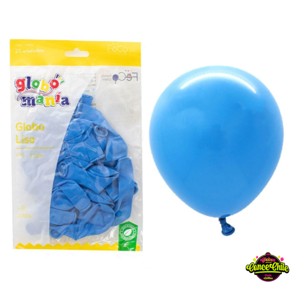 GLOBO LATEX R5 X 25UNI CELESTE