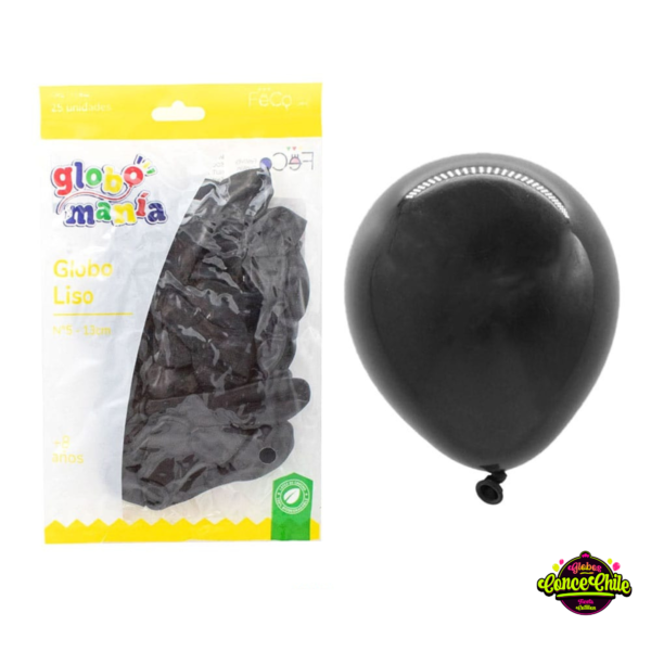 GLOBO LATEX R5 X 25UNI NEGRO