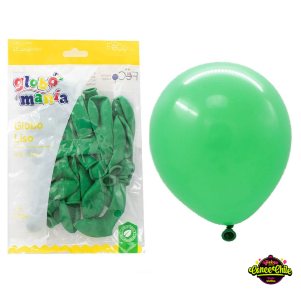 GLOBO LATEX R5 X 25UNI VERDE OSCURO