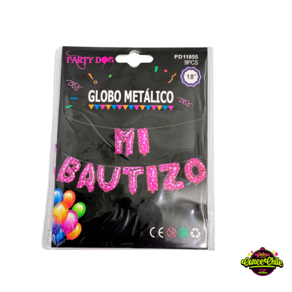 SET GLOBO MI BAUTIZO 9PCS