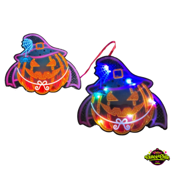 DECO BRUJA CALABAZA CON LUZ