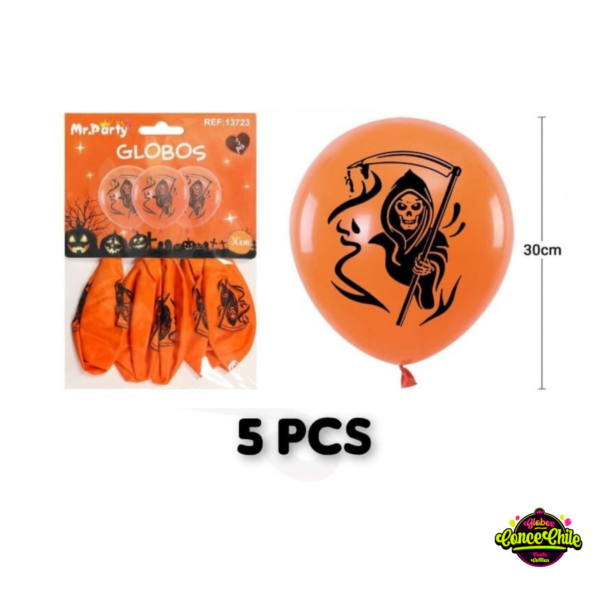 GLOBO LATEX HALLOWEN 5PCS