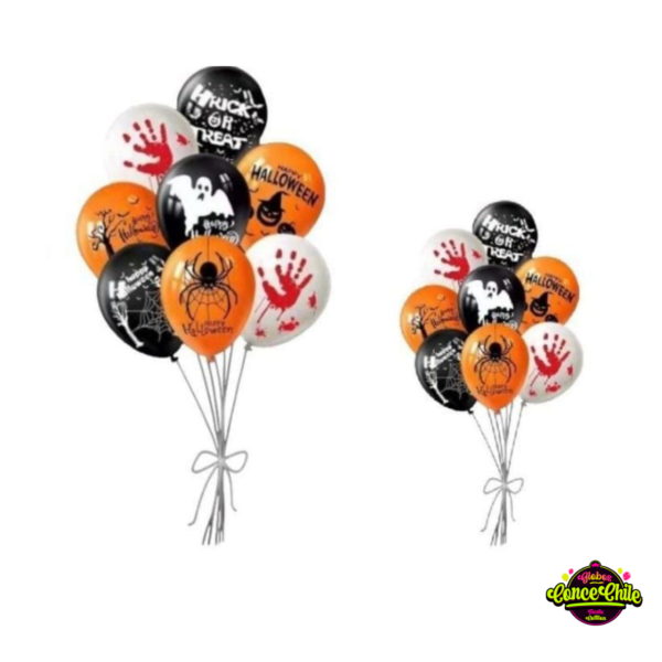 PACK 8 GLOBOS ESTAMPADOS HALLOWEEN