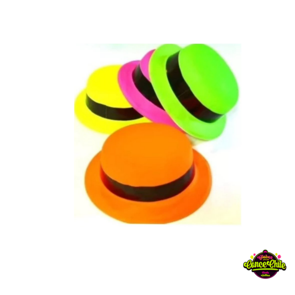 GORRO CHAPLIN FLUOR CINTA NEGRA VARIEDADES