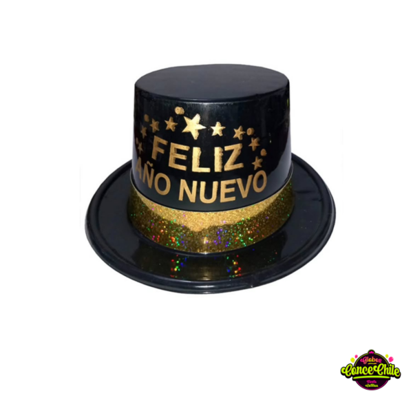 GORRO COPA FELIZ AÑO NUEVO NEGRO